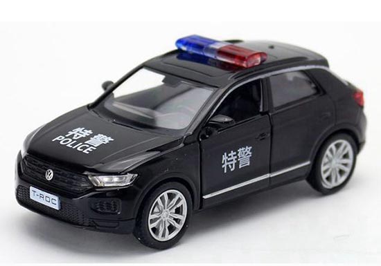 1/36 Volkswagen T-Roc Diecast Police Car Toy in Black